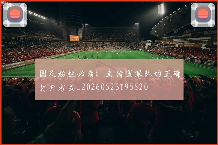 国足粉丝必看：支持国家队的正确打开方式_20260523195520